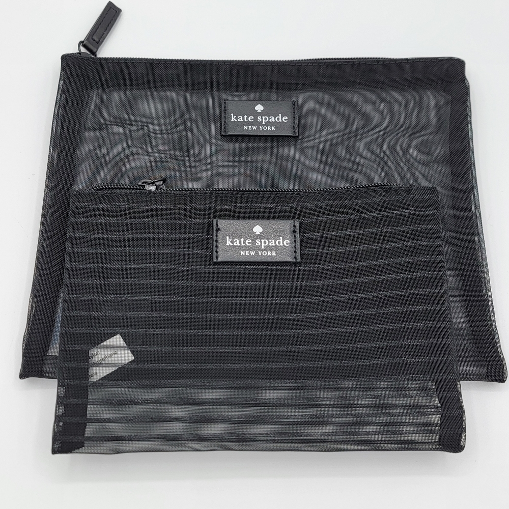 Kate Spade Makeup Bags Cosmetic Pouch Set of 2 NEW #2157&2158